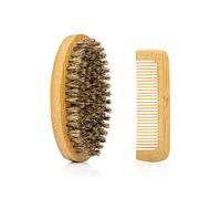 De Madera Barba Y Cepillo Bigote Con Peine Para Cabello Facial Borrador Cerdas Massage Massage Men Brooming Ki Men Bigote