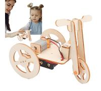 de Madera, Bloques de construcción del Kit de Triciclo eléctrico | Material didáctico, pequeño Juego de construcción de Madera, Bloques de construcción de Juguete para cumpleaños, A
