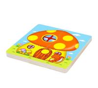 de madera | Casa Setas Juguetes Educativos - Juguetes De Puzzle Casas De Dibujos Animados - para Niñas Niños Viajar Escuela