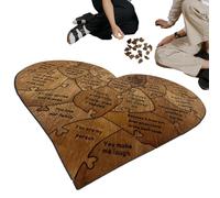 De Madera con Corazón De Amor - 2024 De Corazón “20 Razones por Las Que Te Amo”, Rompecabeza De Madera con Texto sobre Amores con De Almacenamiento | Regalo Romántico,
