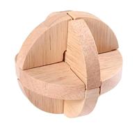 de Madera con Forma de Bola - 7x7x7cm 3D Mind Challenge | Juguete lógico Entrelazado, Juego Educativo para niños, Adolescentes, Adultos, Aula, Viajes, diversión Familiar,