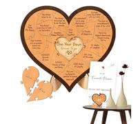 de Madera con Forma de corazón para Adultos - Recuerdos para Fiestas y Aniversarios, de Madera para decoración del hogar - para Parejas, Novio, Novia, Marido, Esposa, Padres