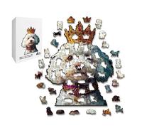 de madera con perro | antiestrés | Puzzle antiestrés | para coleccionistas mujeres hombres familias amantes de los perros cumpleaños encuentros noche juegos oficina