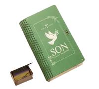 de madera con versículos de la Biblia, decoración de las Escrituras cristianas con tarjetas, almacenamiento de versículos de la Biblia católica, para graduación, aliento, oración diaria, Navidad