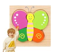 de madera de animales 3D para niños, de madera de animales para niños, de dibujos animados, bonitos puzles de madera para niños pequeños, juguetes educativos
