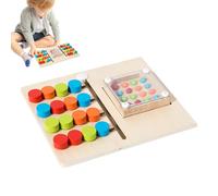 de madera de combinación de colores - Bandeja de bolas portátil de agitación, de bloques deslizantes de madera - para, alumnos, niños, niñas, casa, guardería, guardería, día