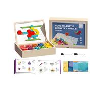 de Madera: Educativo de Bloques lógicos con Formas y diseños desafiantes, Juego de Aprendizaje para Mejorar el Enfoque, la Creatividad y el Pensamiento crítico | Niños A