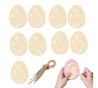 de madera en bruto - Decoraciones para huevos de Pascua para y colorear, siluetas y recortes de madera | Para escuela, fiestas, hogar, dormitorio, apartamento y reuniones familiares
