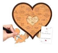 de Madera en Forma de Corazón | Recuerdo de Aniversarios de Bodas,para Decoración de Mesa | para Día de San Valentín Navidad Regalo Pareja Marido Mujer Padres Matrimonio Noche de Cita