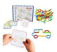 de madera formas bloques anillos juego educativo palillos pensamiento juguetes geométricos entrenamiento inteligencia juego educación creativa niños juguetes set escuela hogar aprendizaje