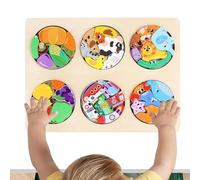 De Madera: Juegos De Bloques De Construcción De Transporte, Tableros Educativos Coloridos para Enigmas, Juguete para El Desarrollo Mental, Actividad De Aprendizaje Cognitivo | Ideal para