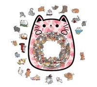 de Madera - Juguete Educativo en Forma de Gato, Lindo de Animales de Madera temprano, Mujeres, niños, Hijos, Hijas, Adolescentes, decoración del hogar | Regalo Creativo, Made