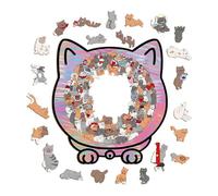 de Madera Juguetes para Grandes y pequeños, decoración del hogar Linda en Forma de Gato para el hogar - de Animales de Madera, para Mujeres, Hombres, niños, Hijos, Hijas