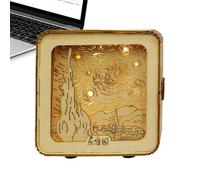 de madera, luz nocturna | Pequeña luz nocturna,Luz nocturna para niños, lindo kit de construcción de modelos, lámpara de escritorio de dormitorio para ventana de