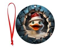 de Madera - navideño de 8 cm | Plano navideño, Serie de Animales de Granja con Efectos 3D, para árboles, de Madera, CREA Recuerdos con Estos Animales