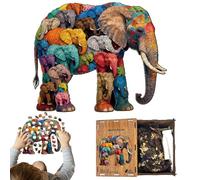 de Madera para Adultos, 218 Piezas con Forma de Animal, Juego y, de Elefantes de 218 Piezas, para la Familia, Las, la casa, la Oficina, la