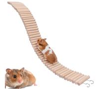 de Madera para hámster: para Masticar con Escalera de Jaula 2 en 1, Puente pequeño y Flexible para roedores, rampa de Escalada en el Borde del hábitat Natural, partición Interna de madri