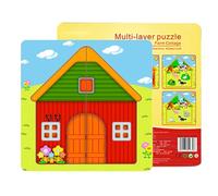 De Madera Para Niños - Juguetes Educativos De Madera Con Múltiples Escenas | De Granja Juegos De Motricidad Fina - para Niñas Niños Navidad Hogar Viaje Educación en Casa Sala de Juegos Aula Cumpleaños
