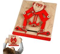 de Madera para niños pequeños - 3D Mono aritmético Juego Educativo Juguete mecánico, de Madera | para niños niñas Actividades de Pascua Preescolar