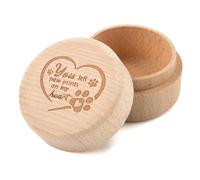 - de madera para urnas de madera - de recuerdo tallada con láser, recipiente compacto para cenizas | Baúl de almacenamiento para residuos de piel
