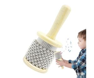 De madera - Percusión musical | Handshaker, instrumento de ritmo para niños y adultos, instrumento sonoro para banda de música, herramienta de percusión latinoamericana, fiesta y escenario