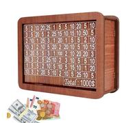 de Madera - Retro, Colector De Monedas, Contenedor de Madera con Mecanismo De Conteo Y Objetivo De Ahorro De 10.000 | Desafío De Ahorro De Dinero En Monedas