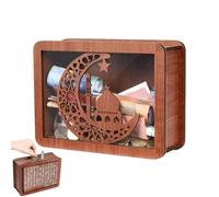 de Madera - Retro, Colector De Monedas, Contenedor de Madera con Mecanismo De Conteo Y Objetivo De Ahorro De 10.000 | Desafío De Ahorro De Dinero En Monedas