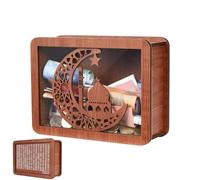 de Madera - Retro, Colector De Monedas, Contenedor de Madera con Mecanismo De Conteo Y Objetivo De Ahorro De 10.000 | Desafío De Ahorro De Dinero En Monedas