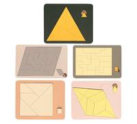 De Madera | Triangulo De Madera Juego De Ingenio | Tangram Cuadrado Desapareciente,para Ninos Oficina Sala De Estar Escuela Viaje Cuarto De Juegos Cumpleanos Vacaciones