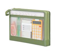de malla con cremallera A4 - Clear Portable Double Layer, Organizing Bags Stationery File, Homework Test Papers Notebooks Board | Stationery File Homework Test Papers Notebooks Board Games