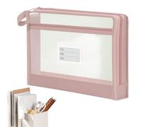 de Malla con Cremallera - Doble Capa Transparente Gran Capacidad | Organizadores de Malla con Cierre - para Estudiantes Documentos Deberes Exámenes Cuadernos Juegos Escuela