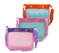 de malla para playa, de red impermeable para playa, de recogida de conchas marinas con botones para niños, juguete de para niños, natación, viajes, camping, al aire libre