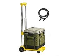 de mano - Capacidad de 100 kg para transportista portátil con ruedas | plegable con altura ajustable | para garaje, transporte, compras, comestibles, viajes y aeropuerto