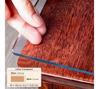 de mantel transparente, mantel de plástico transparente de 2 mm de grosor, para mesa de comedor, tapete de mesa de vinilo de PVC, para , mesa de comedor, tocador y encimeras de mesita de noche