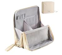 de maquillaje de pie, organizador de cosméticos de 23 x 22 cm, multicompartimento Oxford, de almacenamiento vertical que ahorra espacio, kit de aseo Oxford impermeable para uso en el