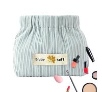 De Maquillaje De Terciopelo Corrugado - Pequeña Suave para Cosméticos, Estuche Portátil para El Cuidado De La Piel, Estuche Organizador De Horquillas, Bandas para El Cabello, Joyería