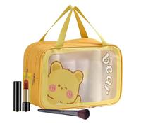 de Maquillaje de Viaje, Organizador de Maquillaje, seco y húmedo, de Almacenamiento de Viaje, de champú con Asas para Vacaciones al Aire Libre, Camping, Amarillo, Refer to