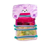 de Maquillaje de Viaje, Tela viscoelástica, 63 x 28,3 cm, artículos de Aseo de Viaje enrollables con Compartimentos Impermeables, Plegables y Desmontables, Gran Capacidad, Organizador portátil