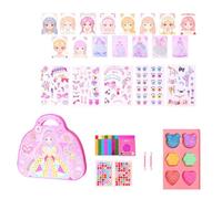 de Maquillaje, Set de cosmético simulado, Lindo Kit de Juguete de Vestir con Pinceles y Accesorios, Maquillaje Seguro no tóxico para de Roles, Fiestas, jardín de Infantes, viveros y Divers