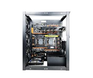 de marco de PC abierta - Estructura apilable de aluminio, marco de ventilador de refrigeración | Montaje de placa base modular con diseño de flujo de aire para overclocking de compilación