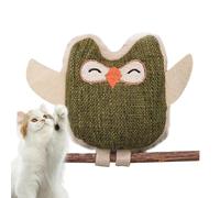de masticación de gatos, juguetes de hierba gatera para gatos,Juguetes de hierba gatera para gatos interiores - Suministros interactivos de mascotas de salud oral, bola de muñecas de búho de limpieza