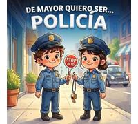 De mayor quiero ser... policía: Libro infantil sobre valentía, servicio a la comunidad, seguridad vial y trabajo en equipo