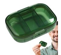 De Medicamentos Portátiles - De Píldoras De Bolsillo, Estuche De La Tablet | 3 Compartimiento Divisor Dosis Diario Para Viajes, Para Vitamina Delgada Para, Organizador De Stoccag