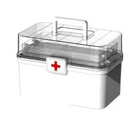 de Medicina portátil - 3 Capas de Gran Capacidad Organizador de gabinete Kit Familiar con Hebilla de asa Segura para fácil Transporte y Almacenamiento | Uso Ideal en do