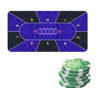 de Mesa de Juego, de Mesa de, Alfombra de póker Texas Holdem 120 x 60 cm, Fundas de Tarjetas Antideslizantes para de recaudación de Fondos, reuniones,