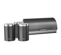 de Mesa +Juego 3 Botes Cocina Almacenaje Acero Inoxidable Contenedor de Pan con , Briebe, BB1161GRY, /
