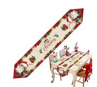de Mesa navideño, decoración de Mesa de Granja de Hombre de Jengibre, Caminos de m-Esa navideños Rojos y Blancos, mesas de Comedor de Cocina navideñas