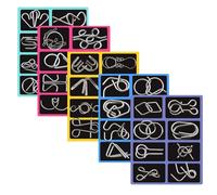 de Metal cerebrales | 40 Piezas Juego de lógica portátil | Juego de liberación de de Hierro,para Adultos Fiesta de Viaje Oficina casa Escuela