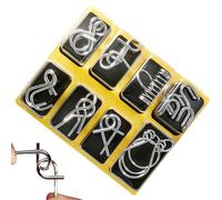 de Metal para Niños,Juego de Bloques de Hierro para Abrir y Desbloquear - Set de Anillos de Desafío Mental Clásico,para Adultos Adolescentes en Casa Cumpleaños Aulas Viaje