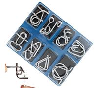de Metal y Acertijos Mentales - Juego de Anillas de Hierro para Abrir y Desatar - de Anillos Desenredables,para en Casa, Cumpleaños, Adultos, Adolescentes,